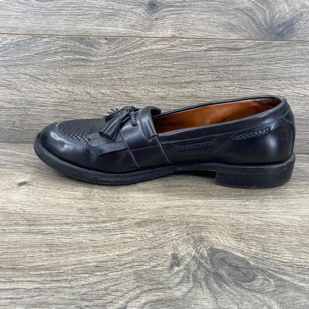 Allen Edmonds Cody Loafer Mens 10.5 D Black Woven Kiltie Tassel 1809 USA